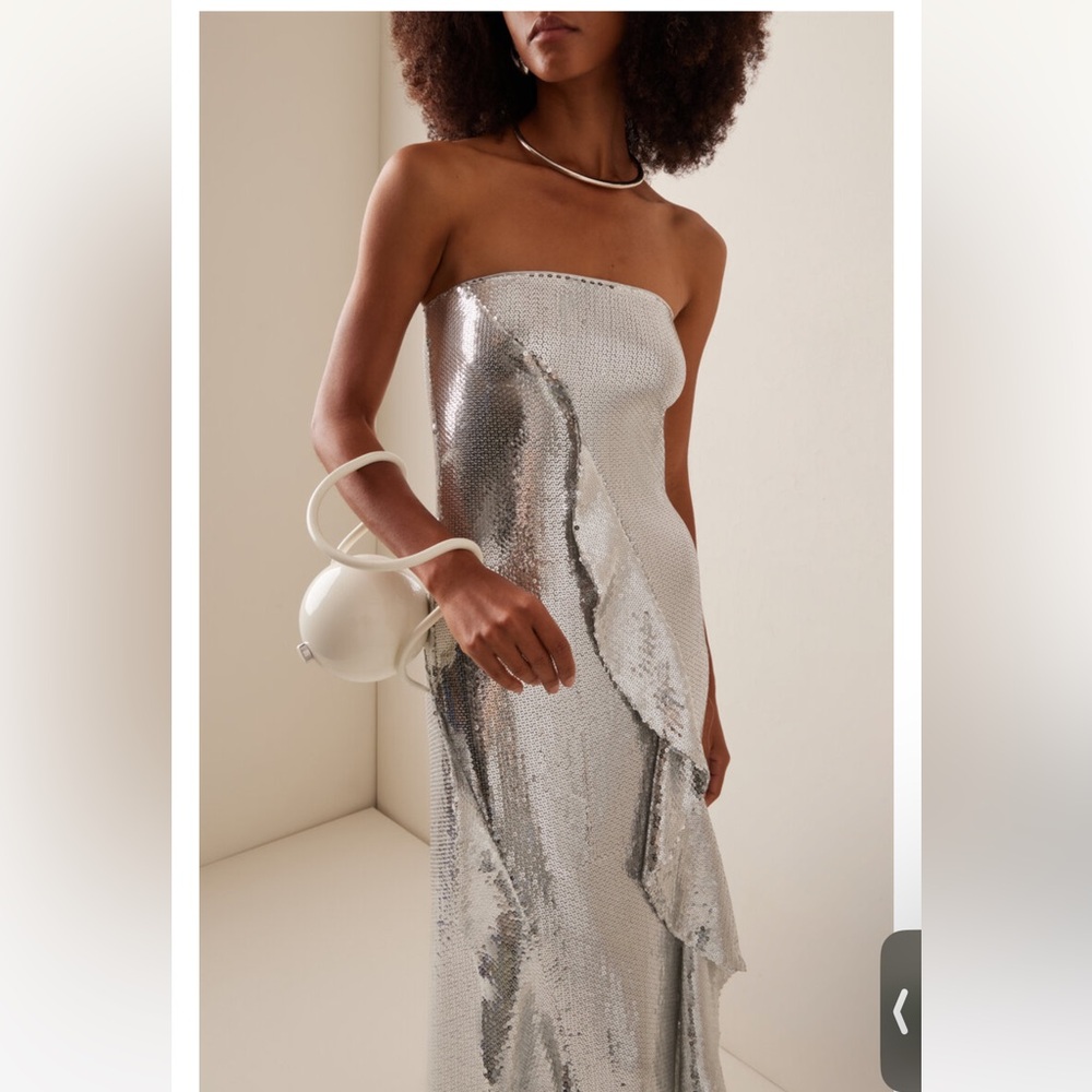 Rotate Ruffled Sequined Midi Dress - Picture 3 of 4